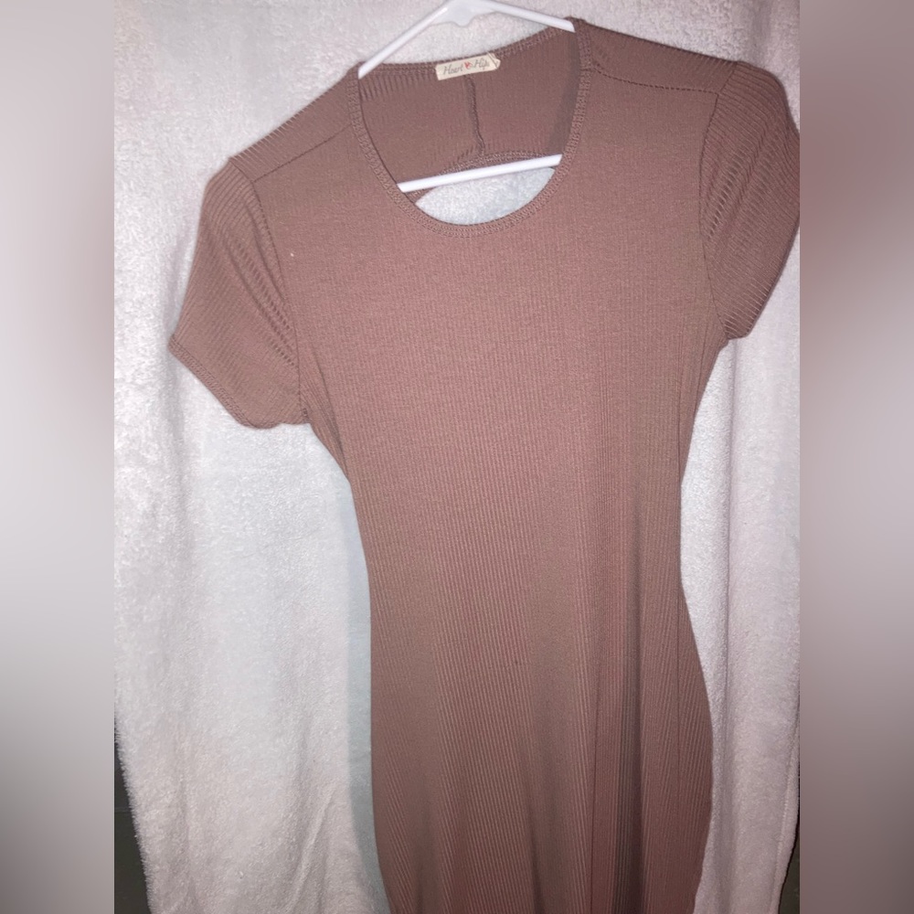Rose gold backless dress